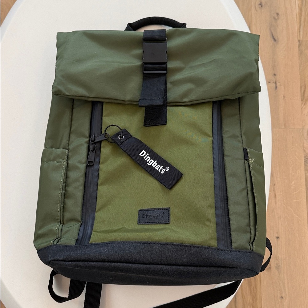 Dingbats slim Olive Green Backpack